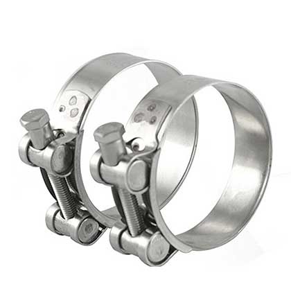 single-head solid power hose clamp stainless steel