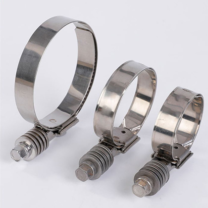 American type Perforated band Heavy duty high strength high torque hose clamp with washer and liner