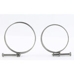 Double Wire Hose Clamp 304 Stainless Steel Pipe Clamps Adjustable 10-45mm