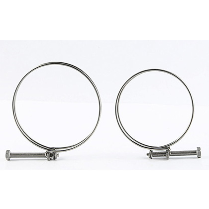 Double Wire Hose Clamp 304 Stainless Steel Pipe Clamps Adjustable 10-45mm