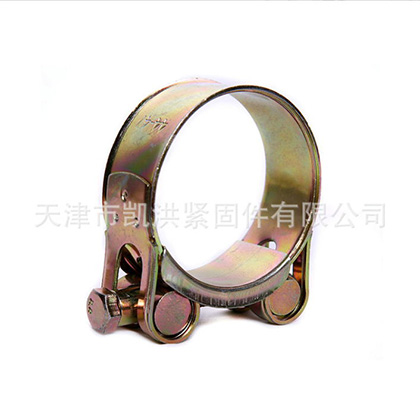 Color-coated zinc single-head solid power hose clamp