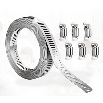American Type Tape 12mm bandwidth 304 strap self-made American stainless steel through hole steel band
