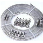 American Type Tape 12mm bandwidth 304 strap self-made American stainless steel through hole steel band