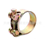 Color-coated zinc single-head solid power hose clamp