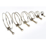 Double Wire Hose Clamp 304 Stainless Steel Pipe Clamps Adjustable 10-45mm
