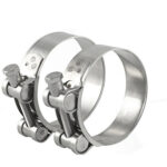 Color-coated zinc single-head solid power hose clamp